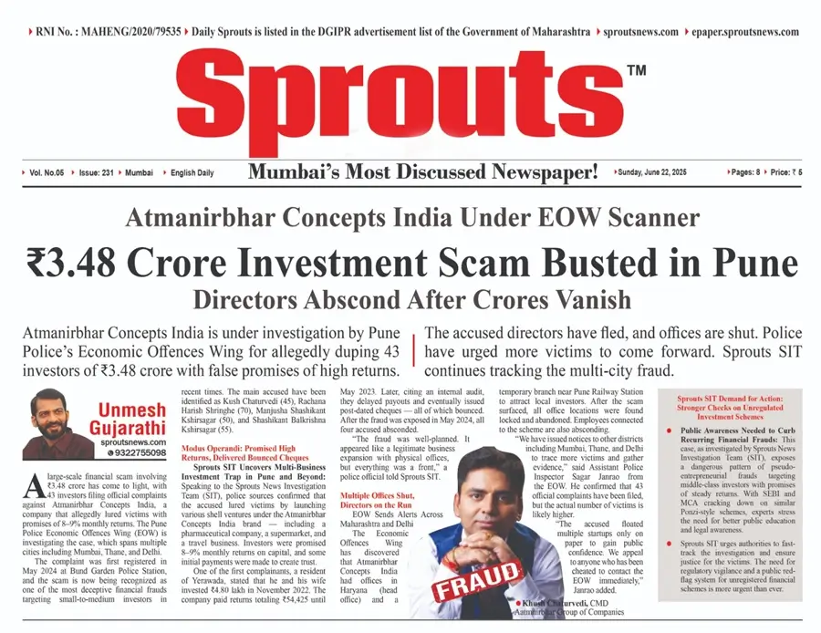 Scam Busted ₹348 Crore Investment Fraud Rocks Pune