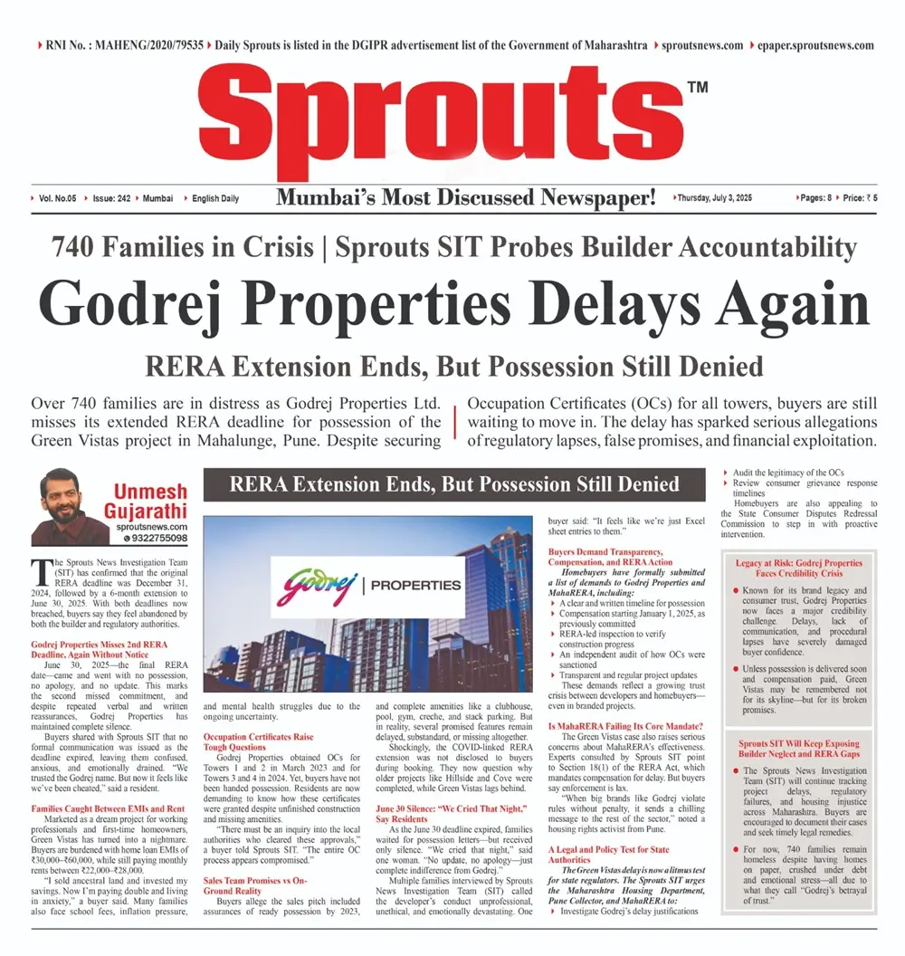 Godrej Properties RERA Deadline Delay Leaves 740 Families in Crisis.