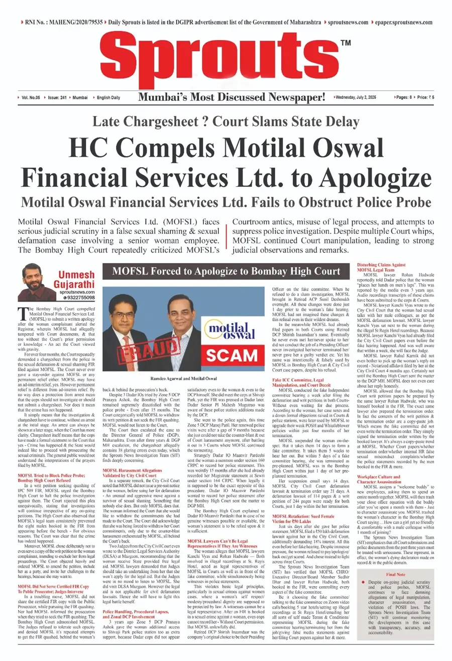 Motilal Oswal Faces Shock Verdict as HC Slams Delay & Demands Apology.