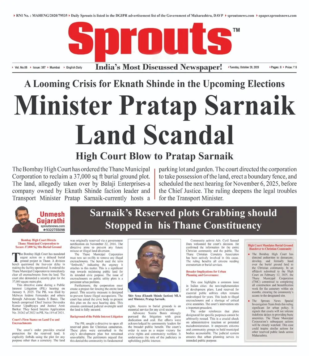 Bombay HC Orders TMC to Reclaim Burial Plot from Pratap Sarnaik Firm.