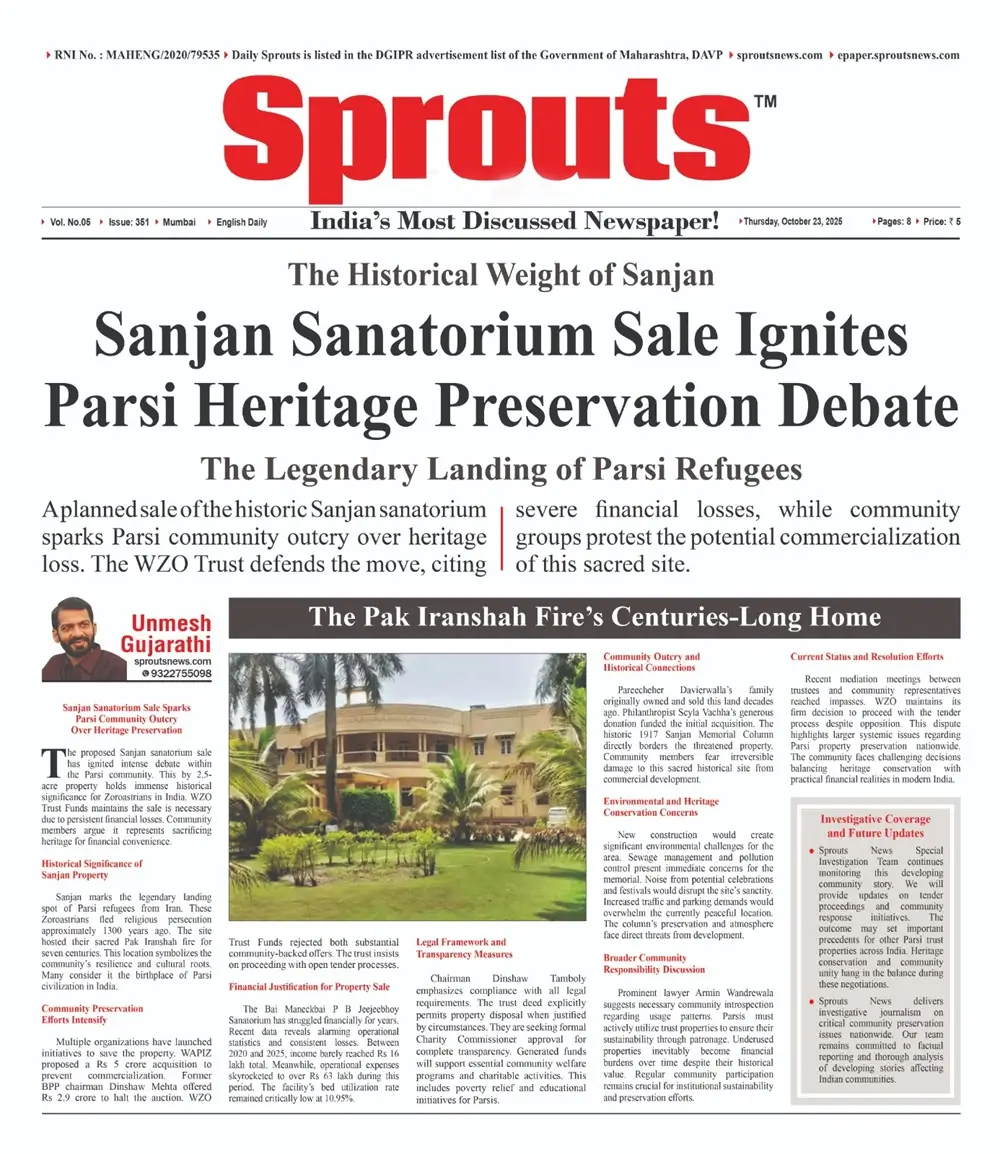 Sanjan Sanatorium Sale Divides Parsi Community.