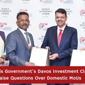 Maharashtra Chief Minister Devendra Fadnavis at the Davos World Economic Forum 2026.