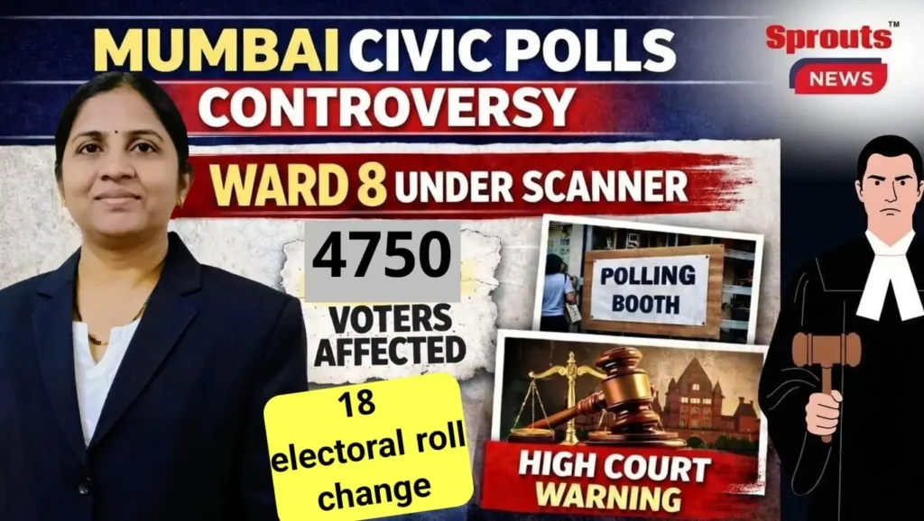 Voters checking electoral rolls during Mumbai civic elections.