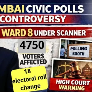 Voters checking electoral rolls during Mumbai civic elections.