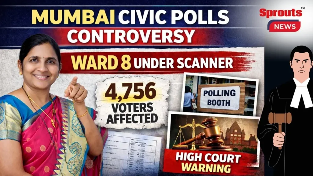 Voters checking electoral rolls during Mumbai civic elections.