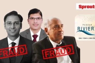 Poddar Housing project built on disputed charitable trust land in Mumbai.