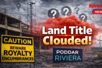 Stalled construction at the Poddar Riviera residential project.