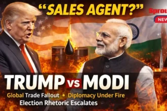 Donald Trump and PM Modi at a past international meeting.