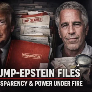 News headlines related to Trump Epstein files.