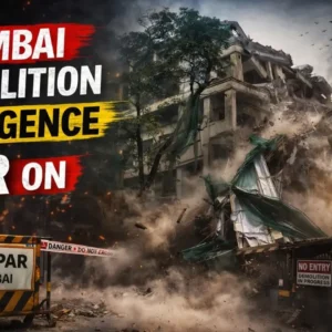 Ghatkopar Demolition work and redevelopment site