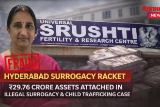 ED attaches ₹29.76 crore assets in Hyderabad illegal surrogacy racket case.