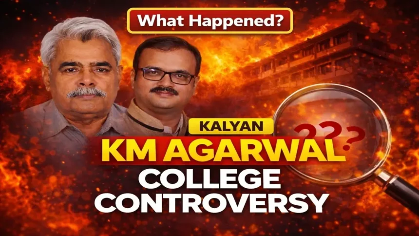 K. M. Agrawal College, Kalyan West at the centre of asset allegations.