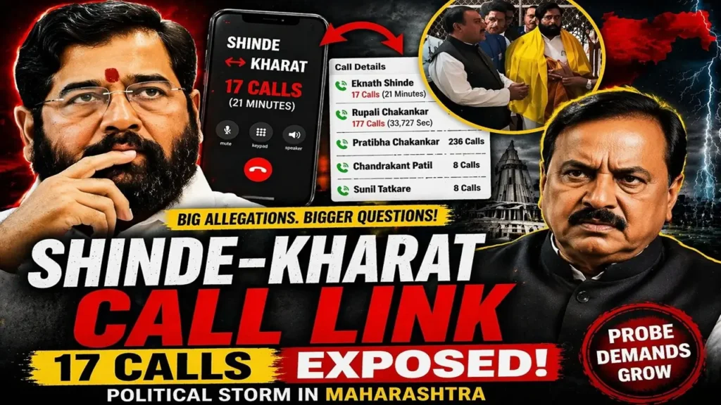 Call records cited by Anjali Damania show links between Ashok Kharat and Eknath Shinde.