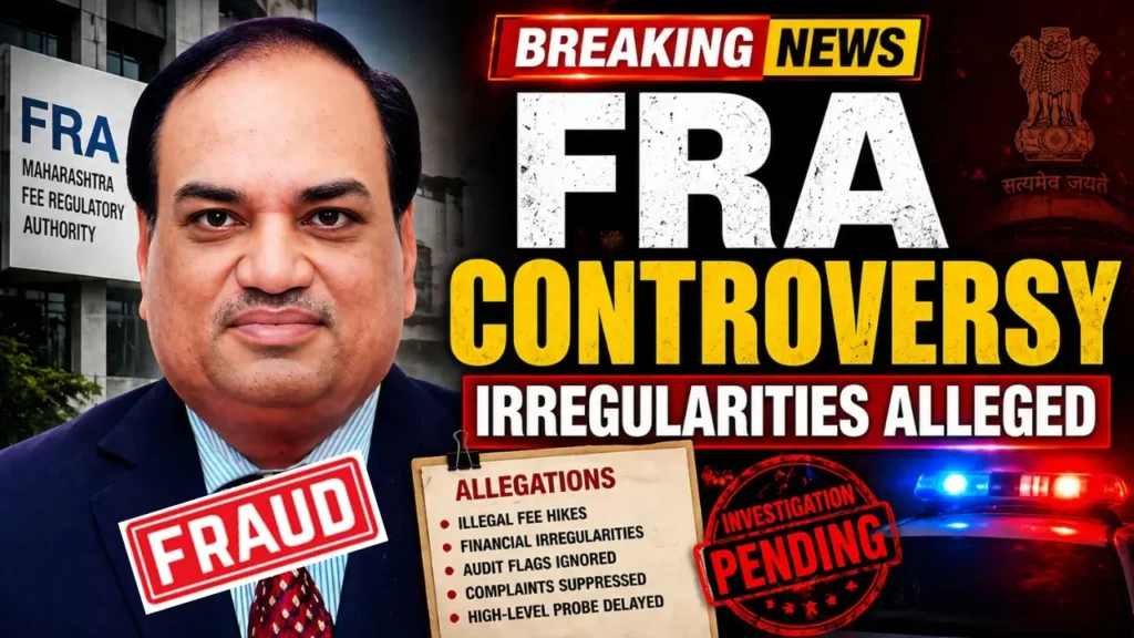 Maharashtra FRA fee irregularity controversy.