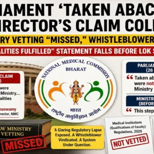 NMC Law Ministry vetting controversy.