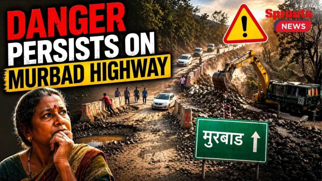 New concrete road developed on the Murbad–Malshej highway NH 61 stretch.