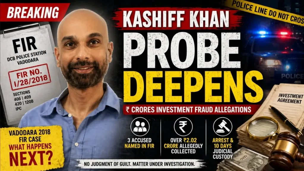 Vadodara FIR case from 2018 names three in alleged franchise investment fraud.