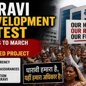 Dharavi redevelopment protest grows as residents plan march over housing rights.