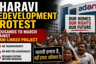 Dharavi redevelopment protest grows as residents plan march over housing rights.