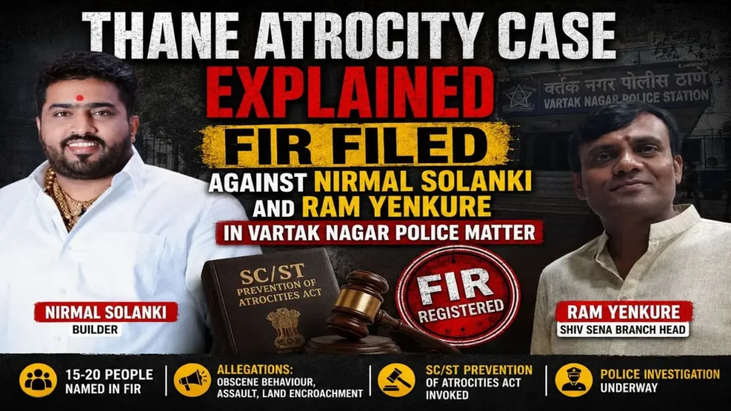 Thane atrocity case sees FIR filed against Nirmal Solanki and Ram Yenkure.