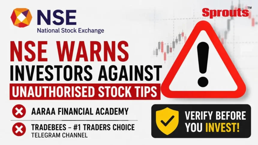 NSE has issued investor advisories against Aaraa Financial Academy and Tradebees Telegram Channel.