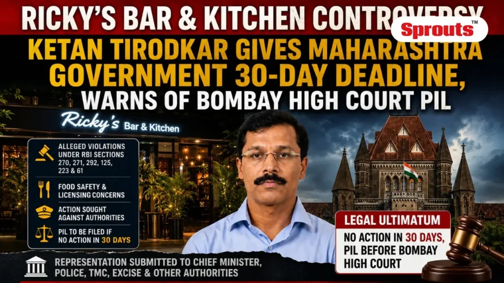 Ketan Tirodkar has sought action against Ricky’s Bar and Kitchen.